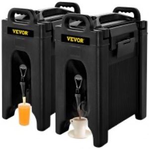 NEW VEVOR Insulated Beverage Dispenser 2 PCS, 10 Gal, Double-Walled